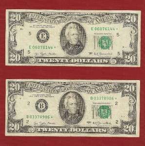 US CURRENCY 1977* $20* *STAR* in CHOICE VERY FINE, Fed Res Note, Old 