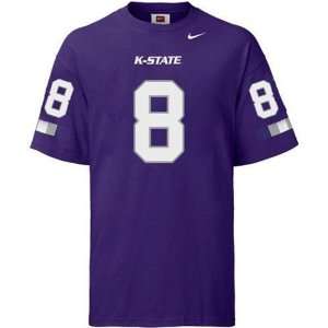  Kansas State Wildcats Football Replica T Shirt (Purple 