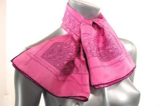 HERMES LIBRES COMME LAIR ANNIE FAIVRE PINK SILK SCARF/Carre in Hermes 