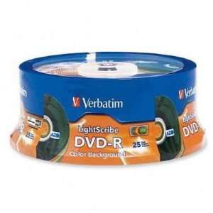 DVD R, 4.7GB, 16x, 25/PK, Color LightScribe   DVD R,COLOR,LIGHTSCRIBE 