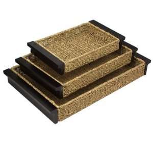   Cape Craftsman Sea grass Nested Trays, Set Of 3 Patio, Lawn & Garden