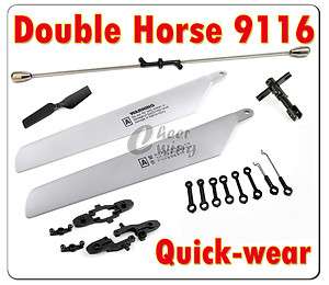 Double Horse 9116 Helicopter Parts Main Tail Blade + Balance Bar 