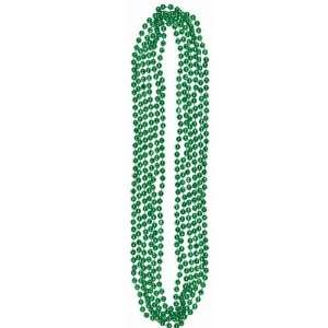  Metallic Green Bead Necklaces (6 count) 