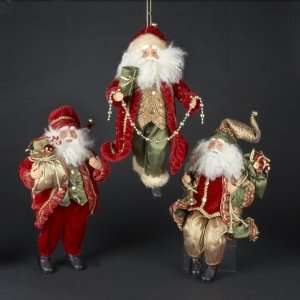  and Gold Elegant Santa Claus Christmas Ornaments 12 Home & Kitchen