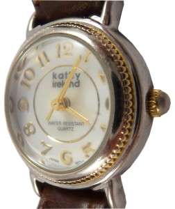 Kathy Ireland .. Ladies Watch w/ date / elegant pearl dial. Excellent 