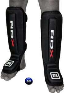 RDX Gel Flex Shin instep foot pad MMA UFC leg guard M  