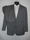 Vintage LINCOLN SQUARE Gray Plaid Mens Suit SLEEK 50R  