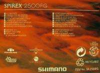 SHIMANO SPIREX SR2500FG FRONT DRAG SPINNING REEL 022255107020  