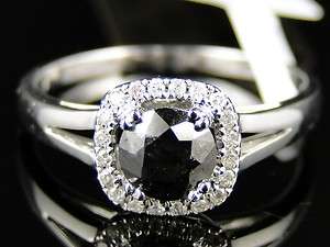   LADIES BLACK DIAMOND ENGAGEMENT ANNIVERSARY WEDDING BAND RING  