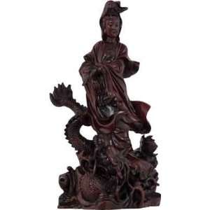  Figurine   Kwan YIN Overcoming the Dragon 
