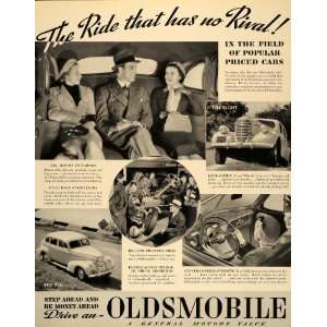  1938 Ad General Motors Oldsmobile Six Eight Car Models 