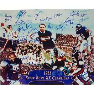  1985 Super Bowl XX Champion Chicago Bears Team Signed 
