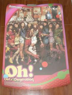 SNSD Girls Generation   Vol 2. OH! Autographed POSTER  