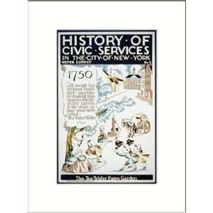 WPA Poster (M) History of civic services in the city of New York Water 