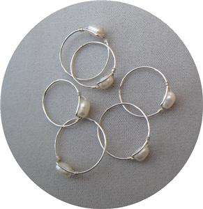 LIQUIDATION of STERLING SILVER RINGS  Set with FRESH WATER PEARL 