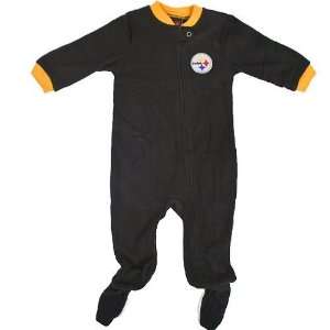   Steelers Infant Fleece Blanket Sleeper (Black)
