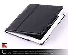   Genuine Cow Leather Smart Magic Case Cover For iPad 2 Black & Brown