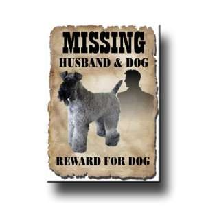  Kerry Blue Terrier Husband Missing Reward Fridge Magnet 