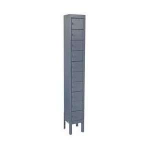 STORE LOGIC 10Y618 Cell Phone Locker, 1 Wide, 10 High, Gray  