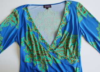 Hale Bob Silk Jersey Dress L 10 12 UK 14 16 NWT $356 Moroccan Mirage 