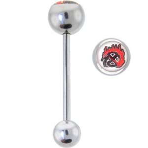  X MEN Flaming LOGO Surgical Steel Barbell Tongue Ring 
