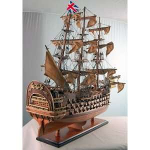   32 Royal Louis: French Historical Wooden Model Ship: Home & Kitchen