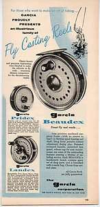 1959 Vintage Ad Garcia Fly Fishing Reels Pridex,Beaudex,Landex  