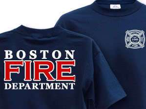 BOSTON FIRE DEPARTMENT XXLARGE XXL 2XL Duty T Shirt  
