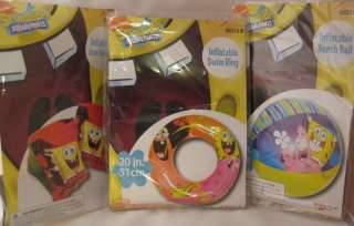 Spongebob Swim Ring, Arm Floats & Beach Ball Set #SB014  