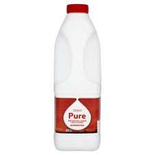 Tesco Pure Skimmed Milk is fine filtered to make it last twice as long 