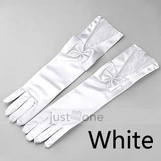   Lace Evening Party Banquet Wedding Bowknot Bridal Long Gloves  