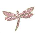 Sea of Diamonds Platinum Plated Swarovski Crystal Pink Butterfly 
