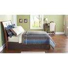 Bed in a Bag Contemporary Blue Khaki, Brown Stripe 8 PC Comforter Set 
