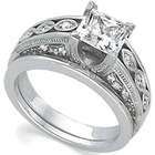   Designer Style Diamond Wedding Ring Set (Center stone is not included
