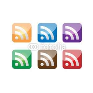   Wall Decals   Glossy Rss Icon Set   Removable Graphic