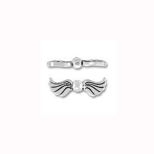  Charm Factory Pewter Angel Wings Bead: Arts, Crafts 