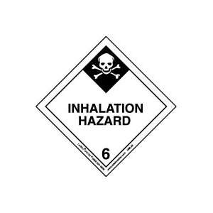  Inhalation Hazard Label, Worded, Paper, Roll of 500 