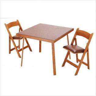 Kestell Furniture 35 Oak Folding Card Table (Set of 2)   Upholstery 