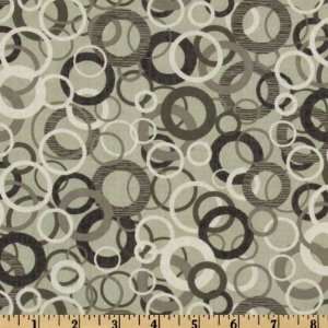   Wide Downtown Circles Stone Fabric By The Yard Arts, Crafts & Sewing