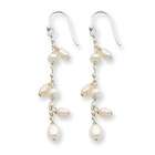 FindingKing Sterling Silver Imitation Pearl Chandelier Earrings