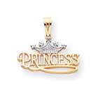 plated lead free pewter princess crown charm 13mm 1 22k gold plated 