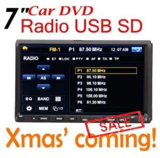 Anti shock 7 In Dash Touch Screen DVD/CD/SD/USB Car Player RDS Radio 