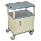 Wilson Movable Utility Cart With Chrome Casters And Locking Cabinet 