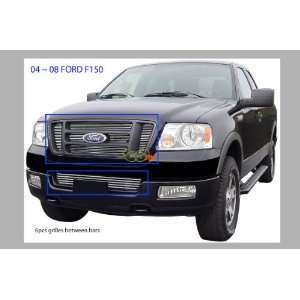  06 08 Ford F150 1pc Upper + 1pc Bumper Combo Billet Grille 