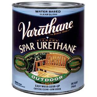 Varathane 250041 1 Quart Gloss Water Based Outdoor Diamond Wood Finish 