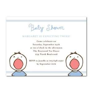    Baby Shower Invitations   Screaming Boys Blue By Petite Alma Baby