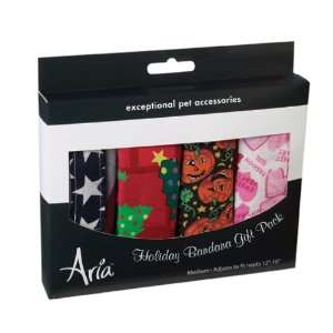 Holiday Pet Bandannas in 4 Holiday Designs (Christmas, Valentines Day 