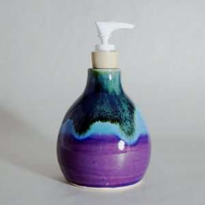  Purple Frost Lotion/Soap Dispenser by Moonfire Pottery 