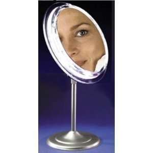 Zadro 9 Makeup Magnifying Vanity Mirror, Satin Nickel, Surround Light 