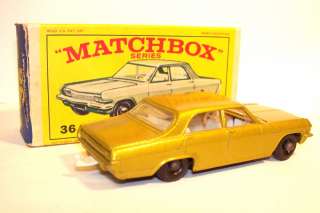 1966 Lesney Matchbox #36C Opel Diplomat Scarce E3 Box  